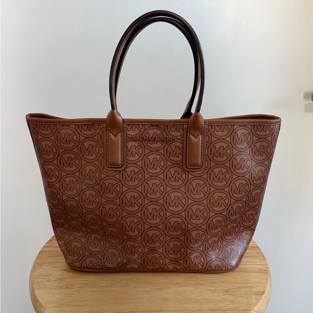 Michael Kors Cognac MK Logo Tote
